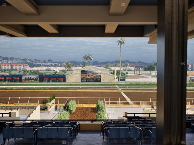 Del Mar Thoroughbred Club - Section Stretch Run Box 2 H Lvl 3 Seat View
