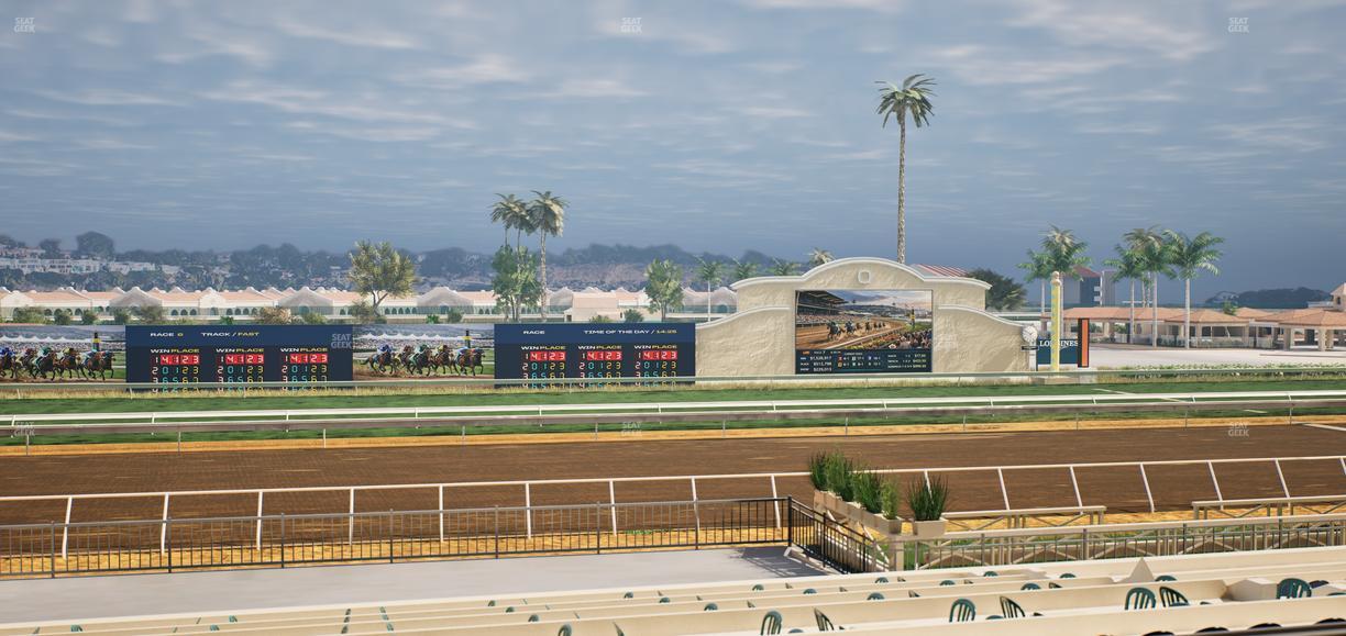 Del Mar Thoroughbred Club - Section Stretch Run Box 20 C Lvl 2 Seat View