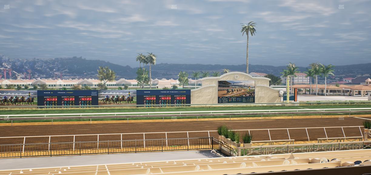 Del Mar Thoroughbred Club - Section Stretch Run Box 20 D Lvl 2 Seat View