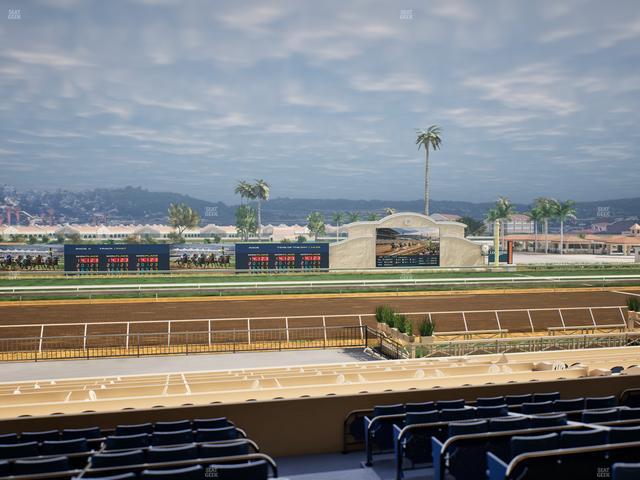 Del Mar Thoroughbred Club - Section Stretch Run Box 20 D Lvl 2 Seat View