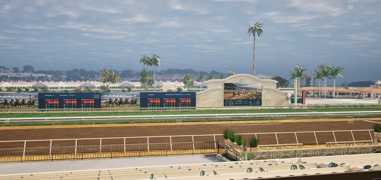 Del Mar Thoroughbred Club - Section Stretch Run Box 20 D Lvl 2 Seat View