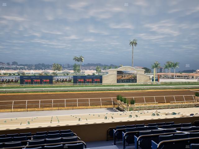 Del Mar Thoroughbred Club - Section Stretch Run Box 20 D Lvl 2 Seat View