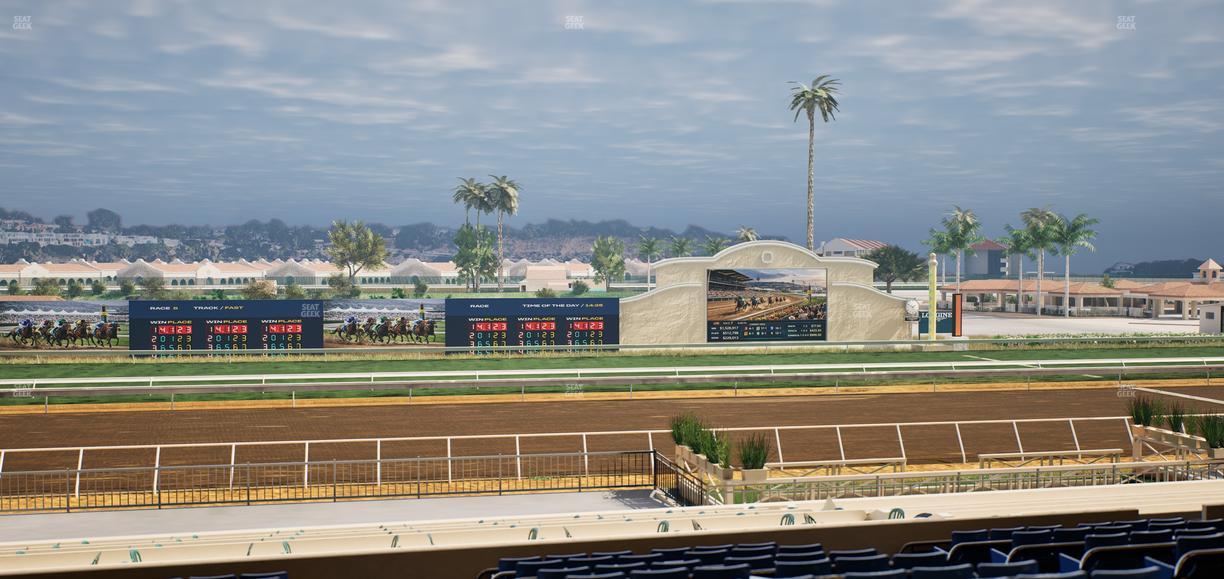 Del Mar Thoroughbred Club - Section Stretch Run Box 20 E Lvl 3 Seat View