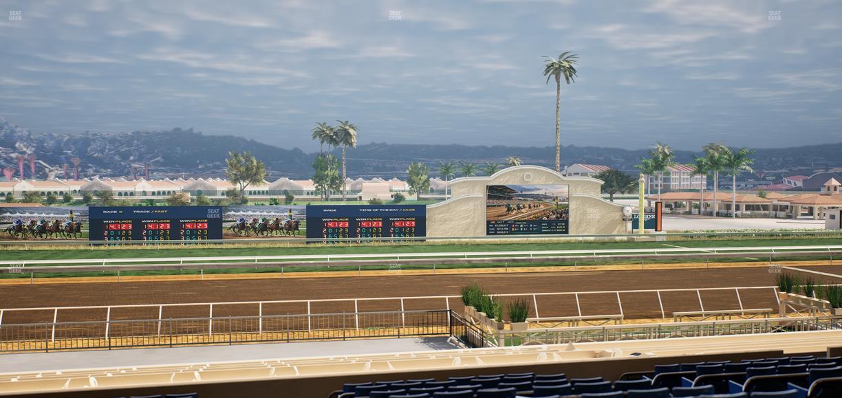 Del Mar Thoroughbred Club - Section Stretch Run Box 20 E Lvl 3 Seat View