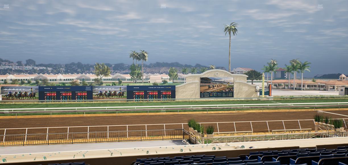 Del Mar Thoroughbred Club - Section Stretch Run Box 20 F Lvl 3 Seat View