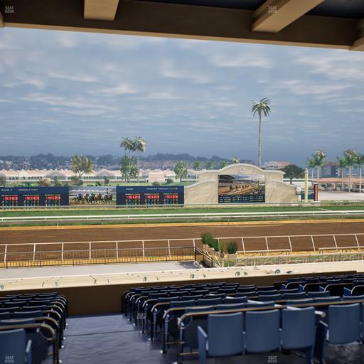 Del Mar Thoroughbred Club - Section Stretch Run Box 20 F Lvl 3 Seat View