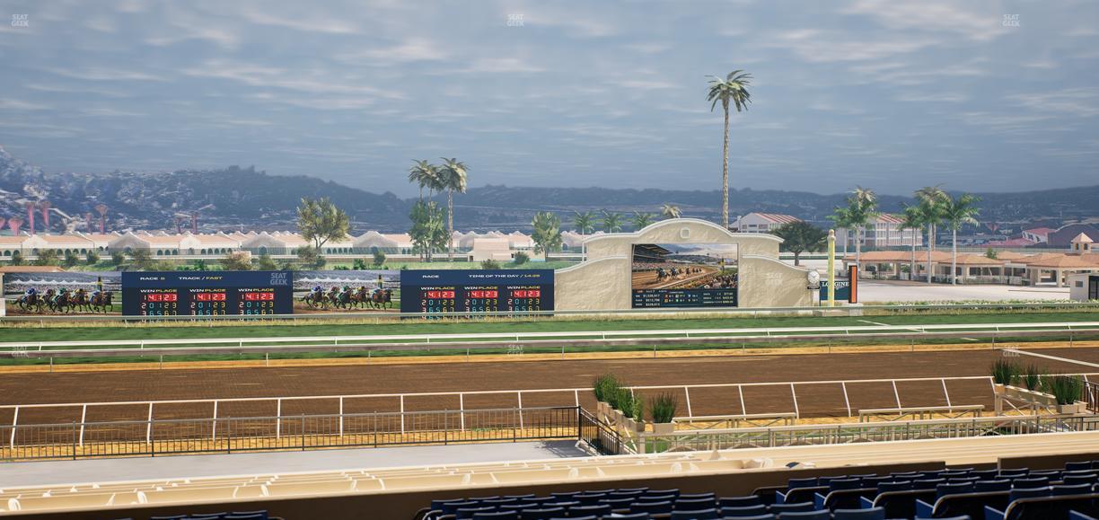 Del Mar Thoroughbred Club - Section Stretch Run Box 20 F Lvl 3 Seat View