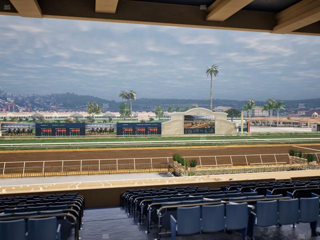 Del Mar Thoroughbred Club - Section Stretch Run Box 20 F Lvl 3 Seat View