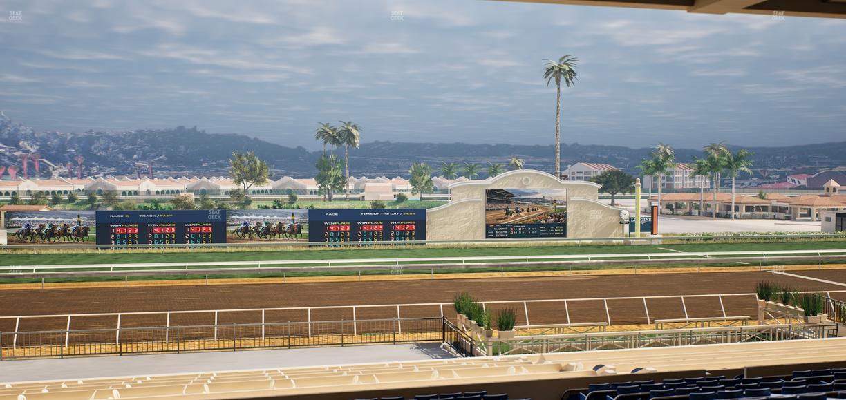 Del Mar Thoroughbred Club - Section Stretch Run Box 20 G Lvl 3 Seat View