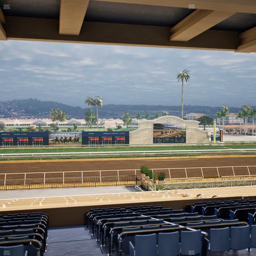 Del Mar Thoroughbred Club - Section Stretch Run Box 20 G Lvl 3 Seat View