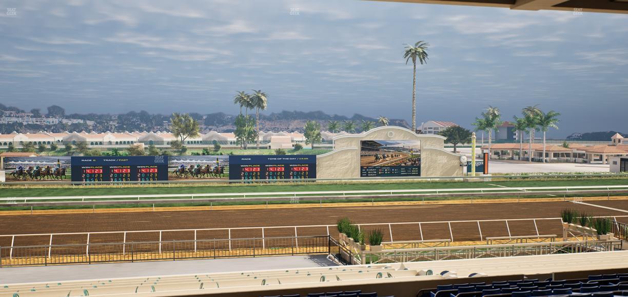 Del Mar Thoroughbred Club - Section Stretch Run Box 20 G Lvl 3 Seat View