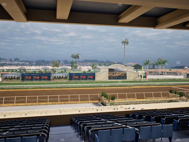 Del Mar Thoroughbred Club - Section Stretch Run Box 20 G Lvl 3 Seat View