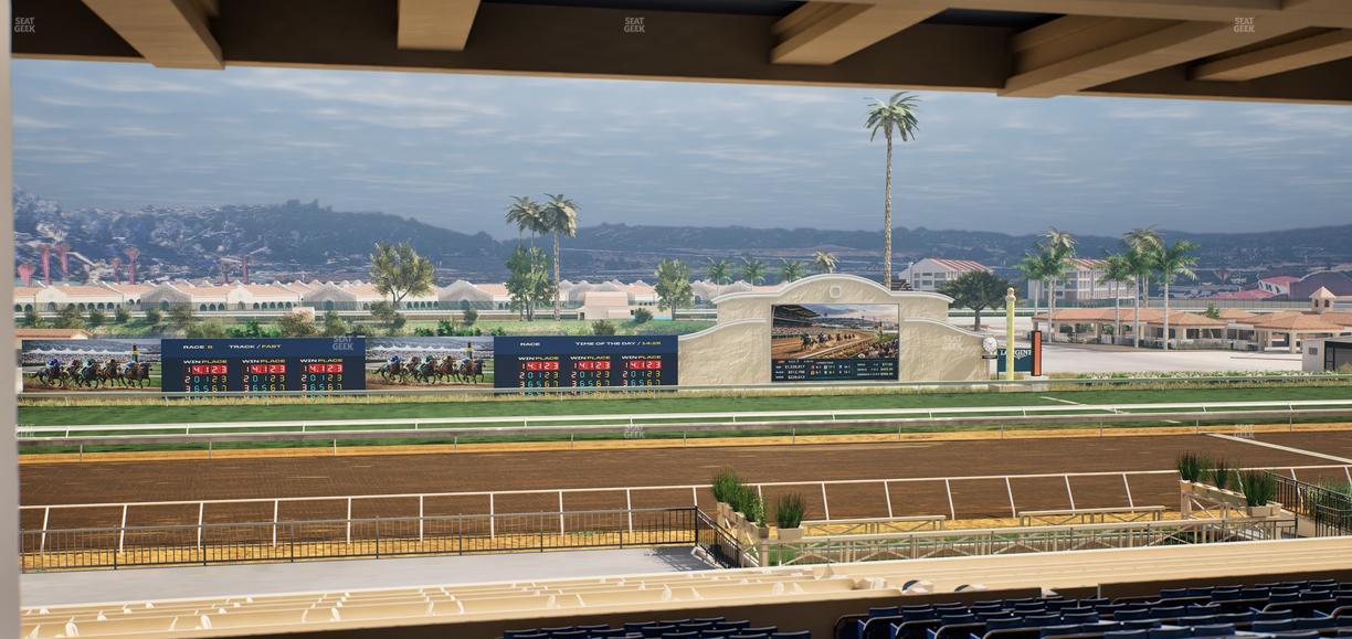 Del Mar Thoroughbred Club - Section Stretch Run Box 20 H Lvl 3 Seat View