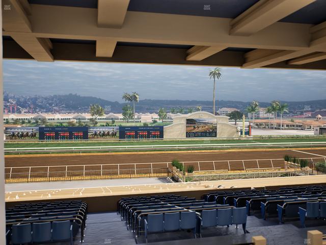 Del Mar Thoroughbred Club - Section Stretch Run Box 20 H Lvl 3 Seat View
