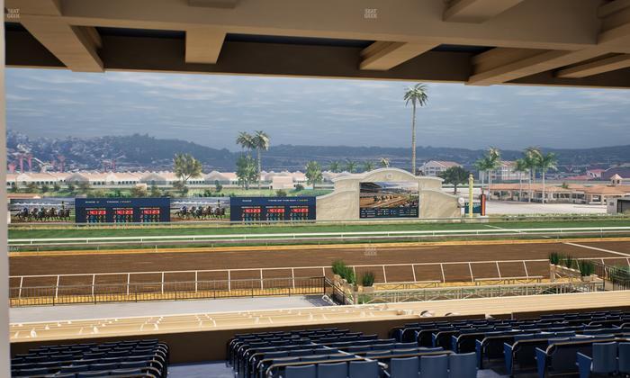 Del Mar Thoroughbred Club - Section Stretch Run Box 20 H Lvl 3 Seat View