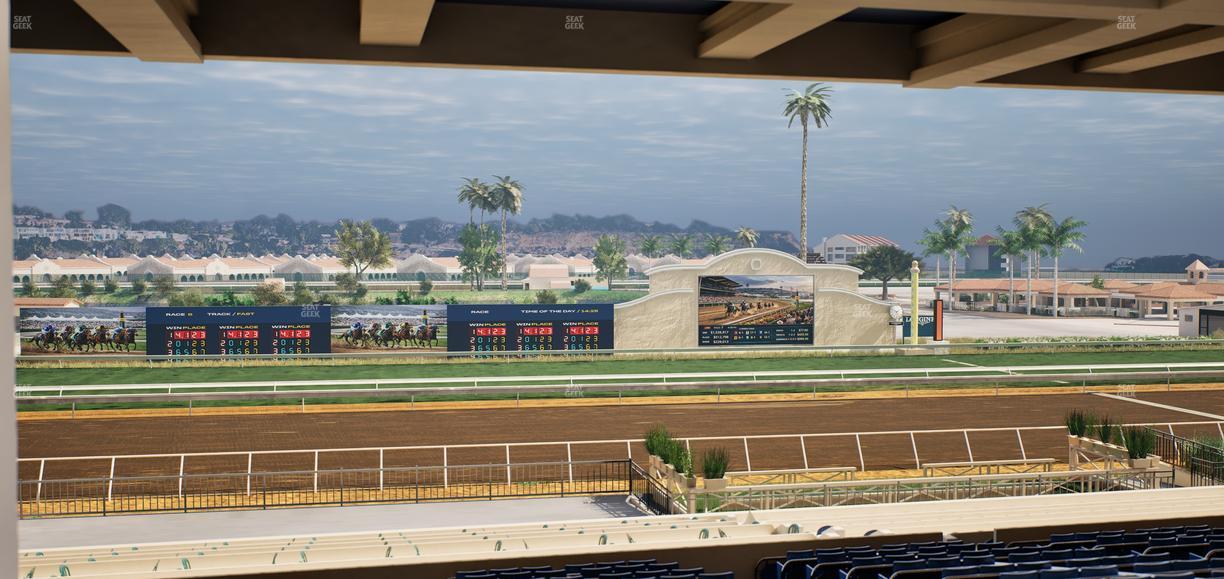 Del Mar Thoroughbred Club - Section Stretch Run Box 20 H Lvl 3 Seat View