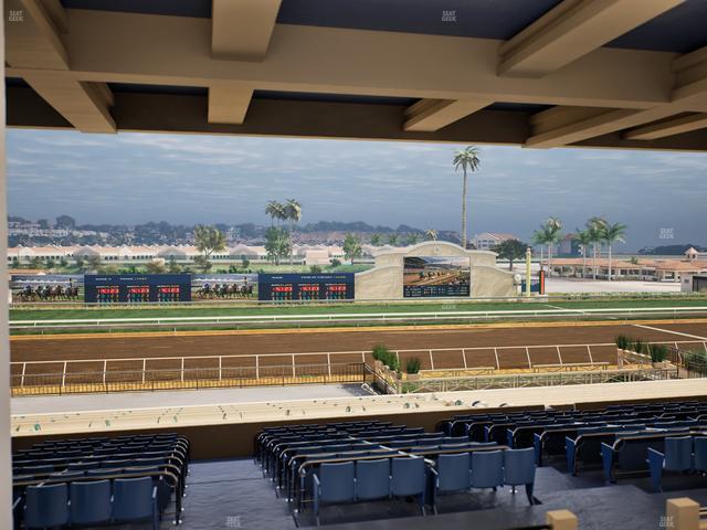 Del Mar Thoroughbred Club - Section Stretch Run Box 20 H Lvl 3 Seat View