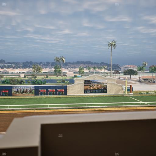 Del Mar Thoroughbred Club - Section Stretch Run Box 20 J Lvl 4 Seat View