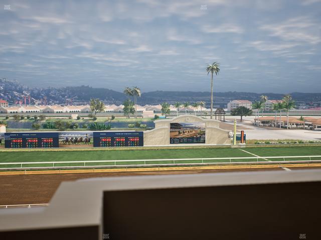 Del Mar Thoroughbred Club - Section Stretch Run Box 20 J Lvl 4 Seat View