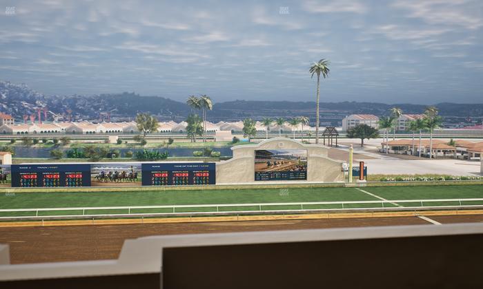 Del Mar Thoroughbred Club - Section Stretch Run Box 20 K Lvl 4 Seat View