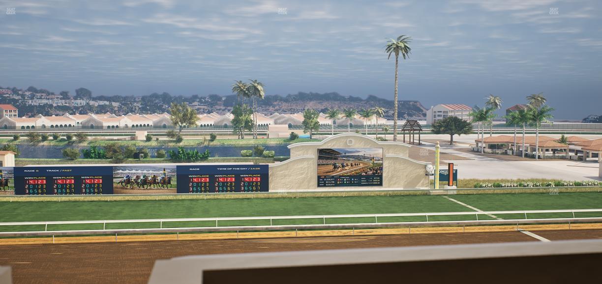 Del Mar Thoroughbred Club - Section Stretch Run Box 20 K Lvl 4 Seat View