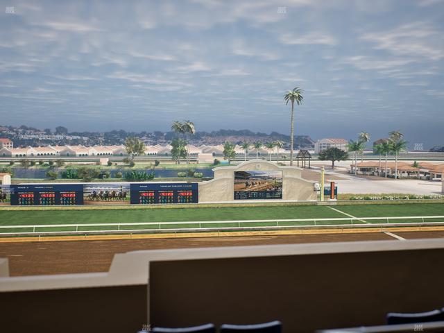 Del Mar Thoroughbred Club - Section Stretch Run Box 20 K Lvl 4 Seat View