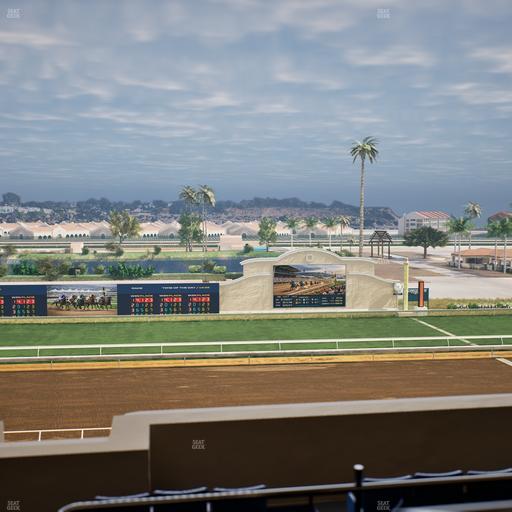 Del Mar Thoroughbred Club - Section Stretch Run Box 20 L Lvl 4 Seat View