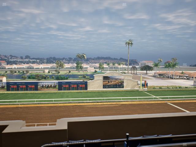 Del Mar Thoroughbred Club - Section Stretch Run Box 20 L Lvl 4 Seat View