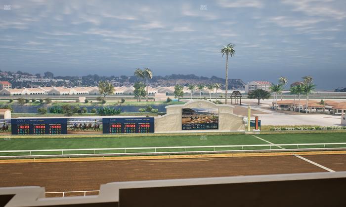 Del Mar Thoroughbred Club - Section Stretch Run Box 20 L Lvl 4 Seat View
