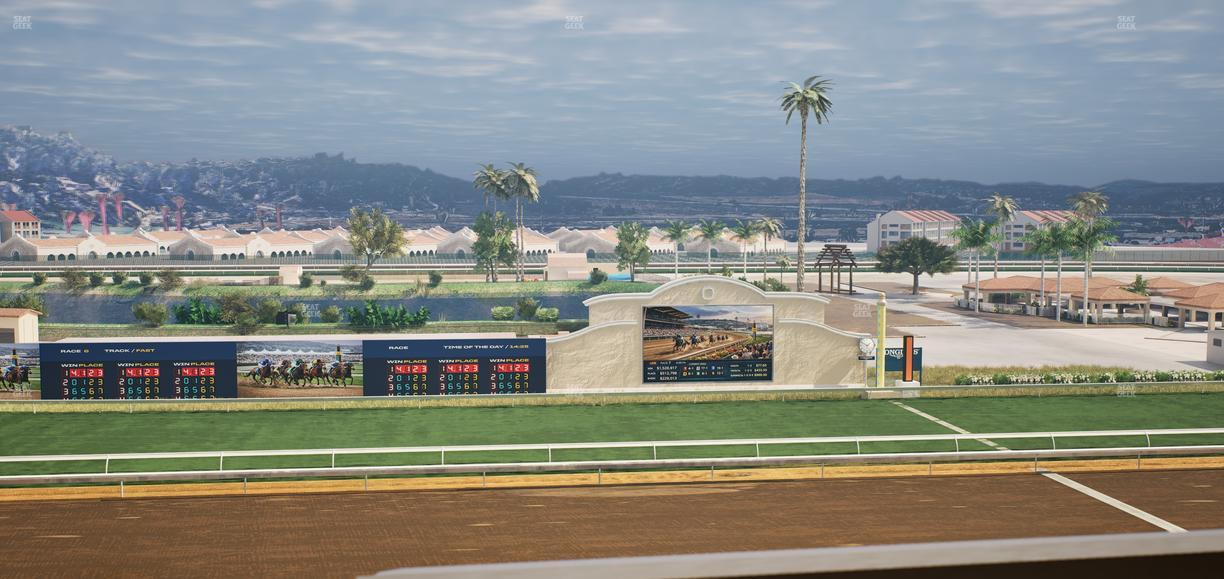 Del Mar Thoroughbred Club - Section Stretch Run Box 20 L Lvl 4 Seat View