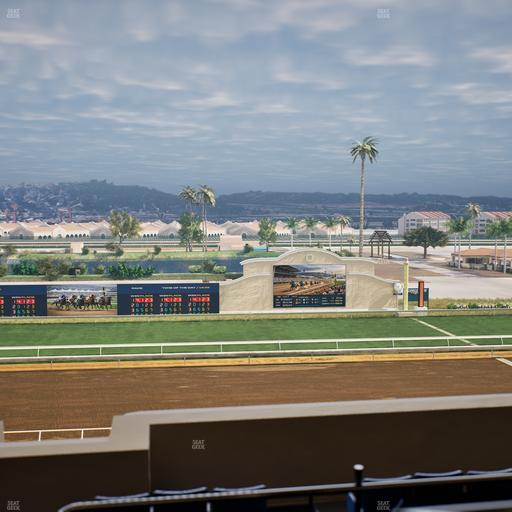 Del Mar Thoroughbred Club - Section Stretch Run Box 20 L Lvl 4 Seat View