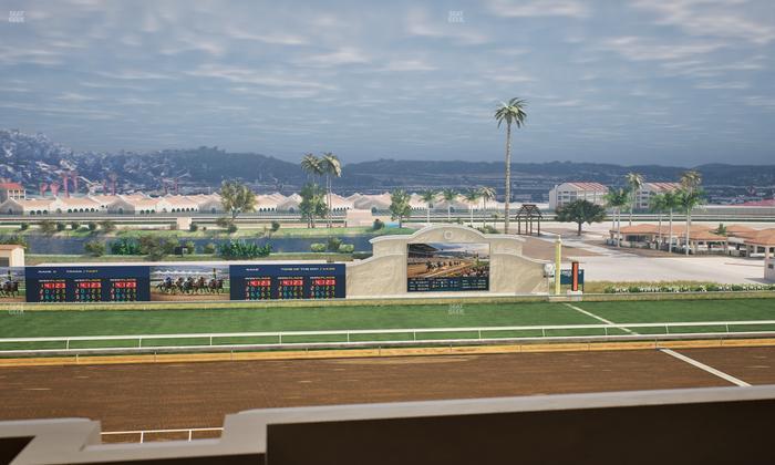 Del Mar Thoroughbred Club - Section Stretch Run Box 20 L Lvl 4 Seat View