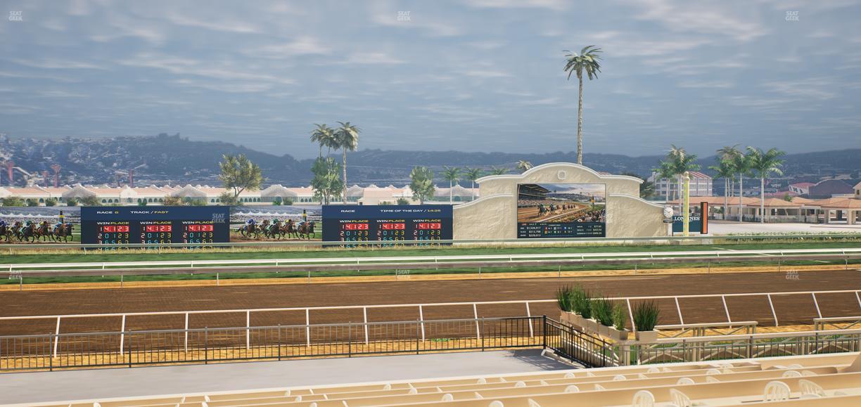 Del Mar Thoroughbred Club - Section Stretch Run Box 21 B Lvl 2 Seat View