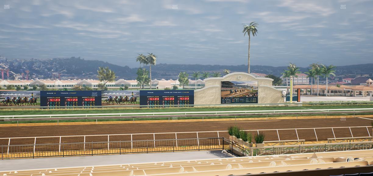 Del Mar Thoroughbred Club - Section Stretch Run Box 21 D Lvl 2 Seat View