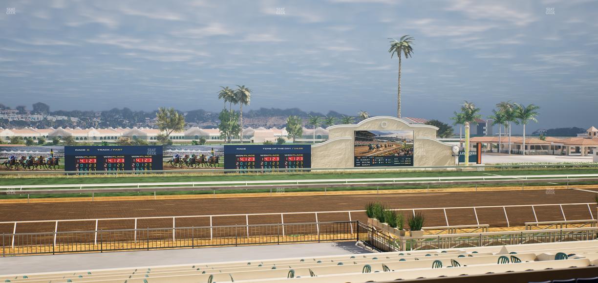 Del Mar Thoroughbred Club - Section Stretch Run Box 21 D Lvl 2 Seat View