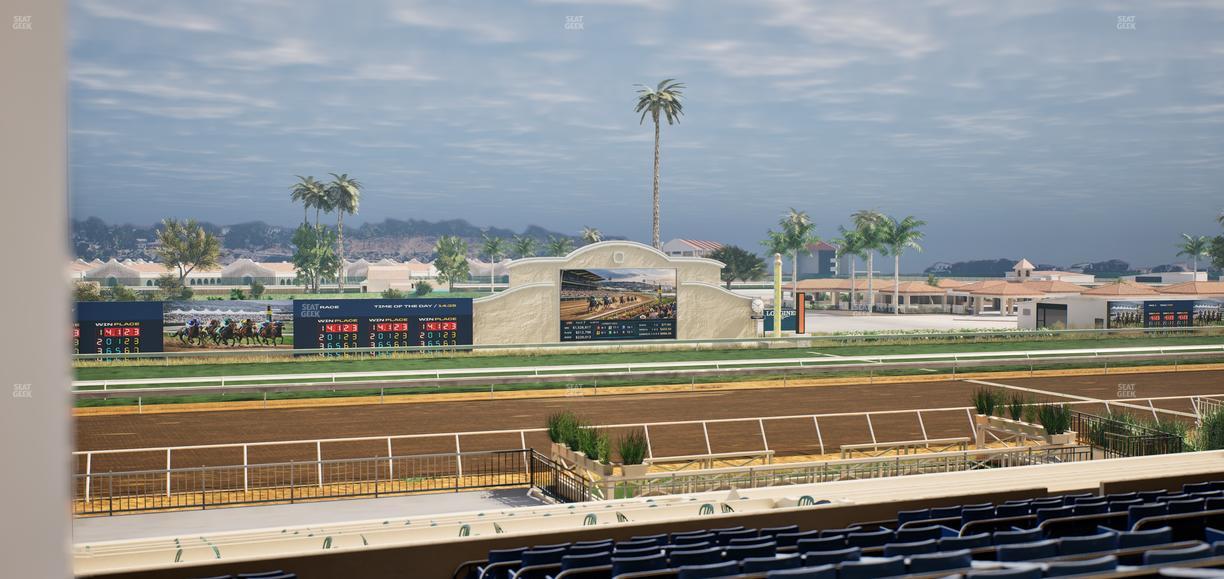 Del Mar Thoroughbred Club - Section Stretch Run Box 21 E Lvl 3 Seat View