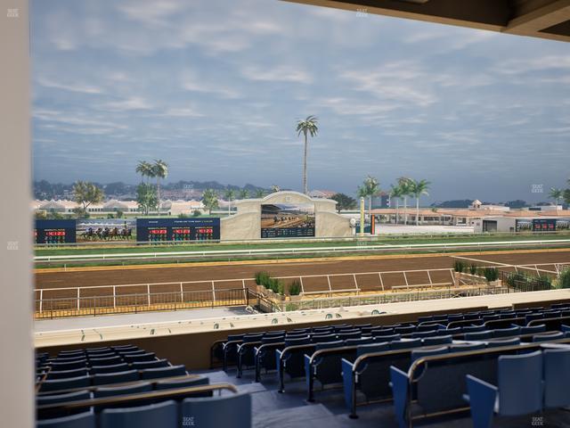 Del Mar Thoroughbred Club - Section Stretch Run Box 21 E Lvl 3 Seat View