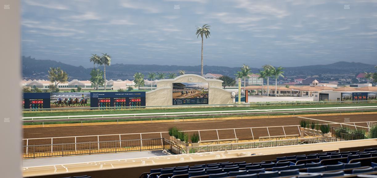 Del Mar Thoroughbred Club - Section Stretch Run Box 21 E Lvl 3 Seat View