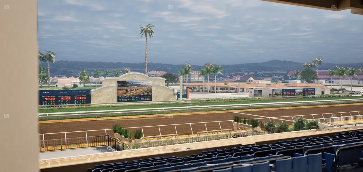 Del Mar Thoroughbred Club - Section Stretch Run Box 21 F Lvl 3 Seat View