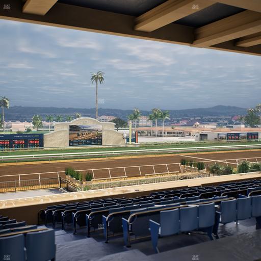 Del Mar Thoroughbred Club - Section Stretch Run Box 21 F Lvl 3 Seat View