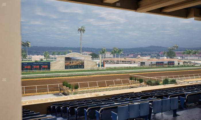 Del Mar Thoroughbred Club - Section Stretch Run Box 21 F Lvl 3 Seat View