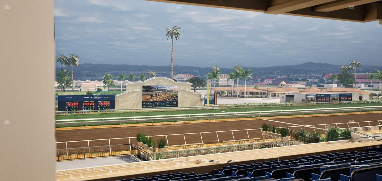 Del Mar Thoroughbred Club - Section Stretch Run Box 21 G Lvl 3 Seat View