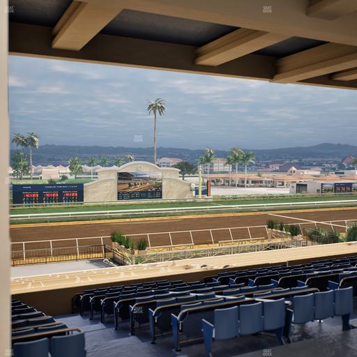 Del Mar Thoroughbred Club - Section Stretch Run Box 21 G Lvl 3 Seat View