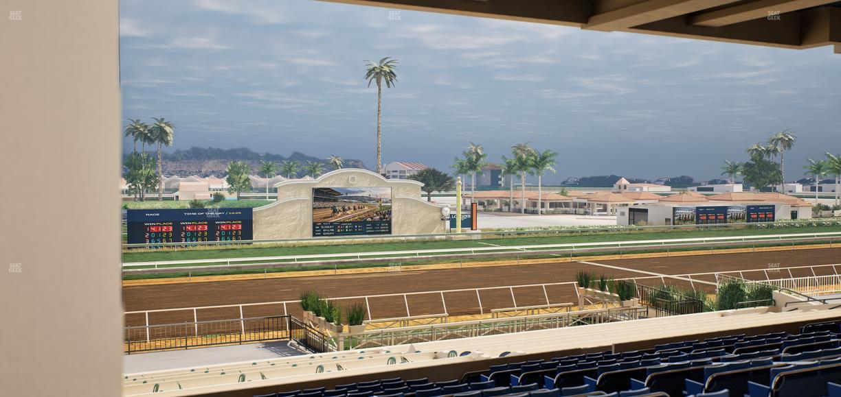 Del Mar Thoroughbred Club - Section Stretch Run Box 21 G Lvl 3 Seat View