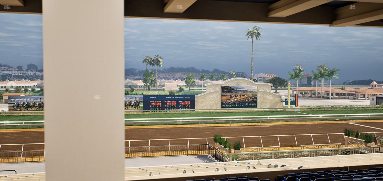 Del Mar Thoroughbred Club - Section Stretch Run Box 21 H Lvl 3 Seat View