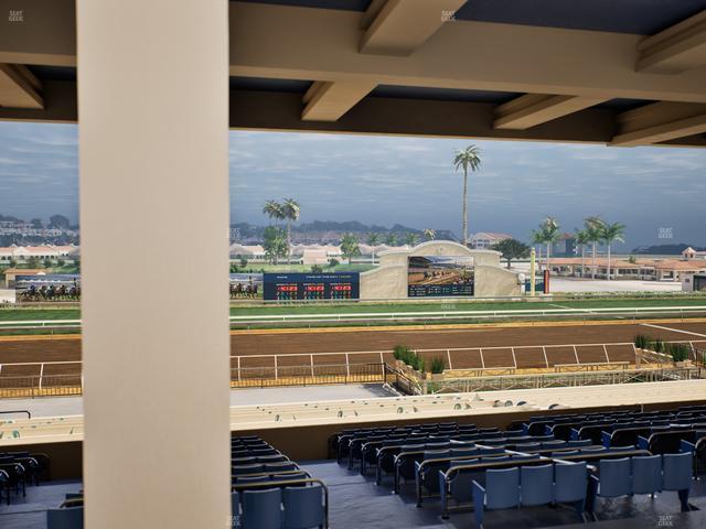 Del Mar Thoroughbred Club - Section Stretch Run Box 21 H Lvl 3 Seat View