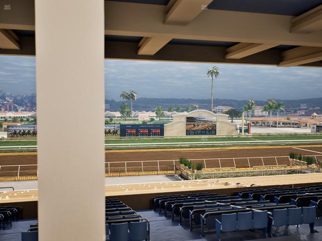 Del Mar Thoroughbred Club - Section Stretch Run Box 21 H Lvl 3 Seat View
