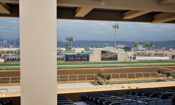 Del Mar Thoroughbred Club - Section Stretch Run Box 21 H Lvl 3 Seat View