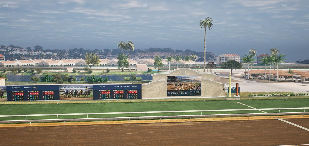 Del Mar Thoroughbred Club - Section Stretch Run Box 21 J Lvl 4 Seat View