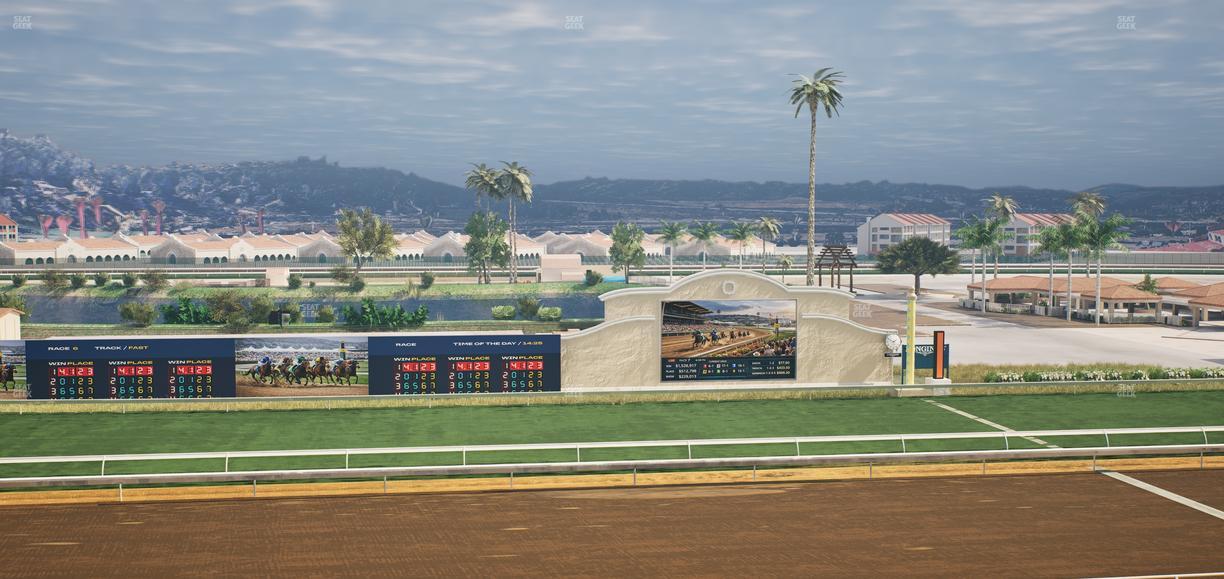 Del Mar Thoroughbred Club - Section Stretch Run Box 21 J Lvl 4 Seat View